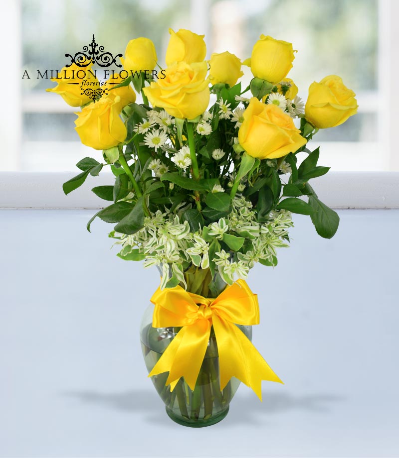 Details 300 arreglos florales con flores amarillas
